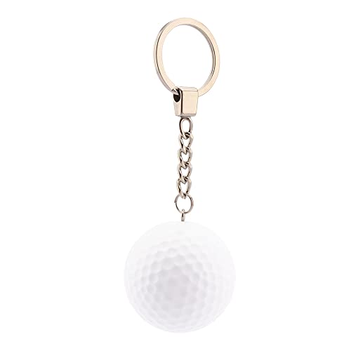 Echter Golfball mit Schlüsselanhänger, Taschen-Anhänger, Dekorationen, weißer Golfball von kcrygogo