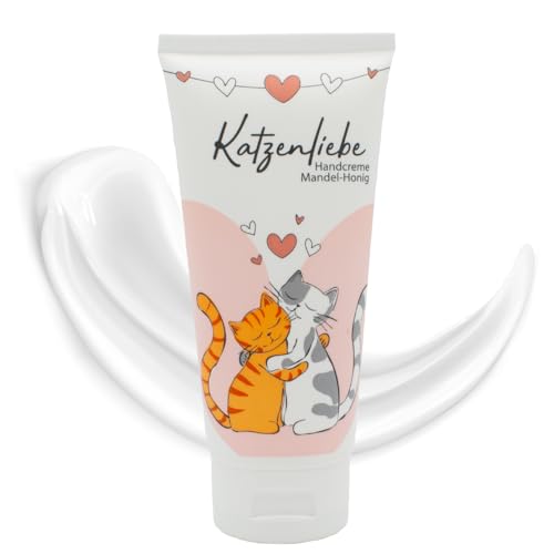 Katzenliebe Handcreme Mandel-Honig 100 ml – limitierte Sonderedition – Pflegende Handcreme mit Mandelöl & Honigduft – Feuchtigkeitspflege für samtweiche Hände (5) von kda