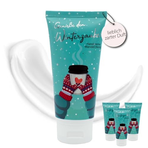 kda Winterzauber Handcreme Mandel-Honig 100 ml – Feuchtigkeitsspendende Handpflege für trockene & beanspruchte Hände – Pflegende Creme mit Honig & Mandelöl, limitierte Winteredition (3) von kda