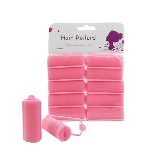 Weicher Schaumstoff-Lockenstab, Selbsthaftender Lockenstab Ohne – Leicht Zu Tragen, Schont Die Haarqualität, Geeignet Für Frauen Mädchen Haarstyling (Rosa, 2.5x7cm) von kdkskss