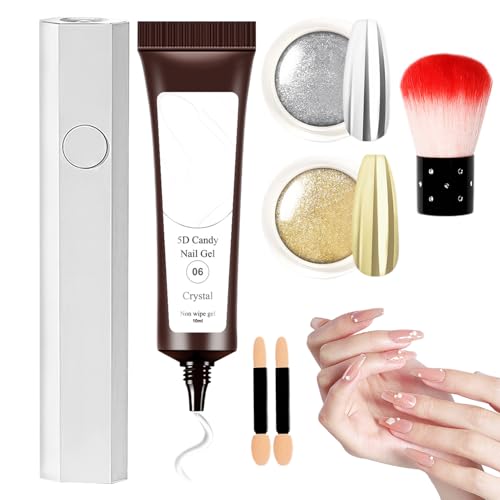 kdkskss 5D Modelliergel | Nagel Modellier Kleber | Nicht Klebendes Fünf-D Modelliergel für Damen Mädchen Salon Zuhause Hochzeit Feiern von kdkskss