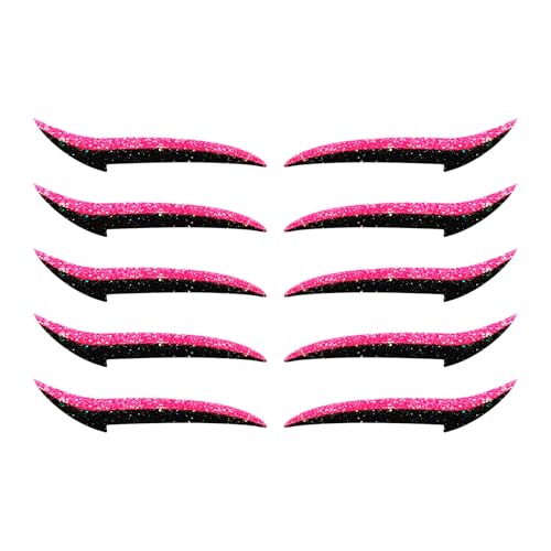 kdkskss Augen Liner Aufkleber für Frauen | Klebender Lidschatten Streifen,Tragbarer Lidschatten Aufkleber Für Reise Und Bühne 10 Stück Wasserfester Eyeliner Streifen von kdkskss