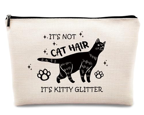 kdqua Schwarze Katzen-Make-up-Tasche, lustige Katzenliebhaber-Besitzer, Geschenke für Frauen, verrückte Katzen-Dame, Katzen-Themen-Geschenke, einzigartige ästhetische von kdqua