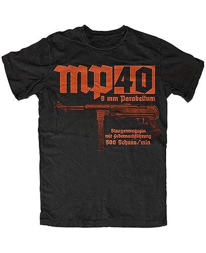 Mp40 Black T Shirt Landser Deutsches Reich Ruhm Ehre Ww2 Soldaten T-Shirt Mens Fashion Tops Clothing M von kdw