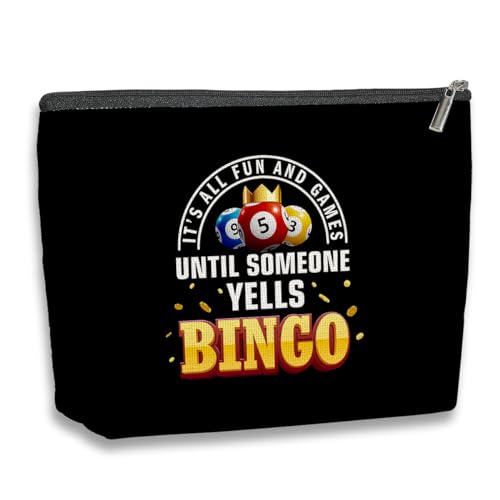 kdxpbpz Bingo-Liebhaber-Geschenk für Frauen, lustiges Bingo-Spieler-Geschenk, Bingo-Spieler, Kosmetiktasche, Make-up-Tasche, Casino-Liebhaber, Geschenk, Gambler, Geburtstagsgeschenk, von kdxpbpz