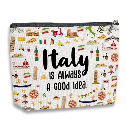 kdxpbpz Italien Reisegeschenk Italien Liebhaber Geschenke Make-up Tasche Italien Thema Geschenke für Italien Reisende Frauen Freunde Schwester Geburtstag Weihnachten Italienische von kdxpbpz