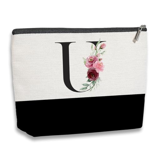 kdxpbpz Make-up-Tasche mit Initialen-Motiv, personalisiertes Geschenk für Frauen, personalisierte Make-up-Tasche, Brautjungfer-Geschenke, Kosmetiktaschen für Frauen, Beige, U kdxpbpz Make-up-Tasche mit Initialen-Motiv, personalisiertes Geschenk für Frauen, personalisierte Make-up-Tasche, Brautjungfer-Geschenke, Kosmetiktaschen für Frauen, Beige, U von kdxpbpz
