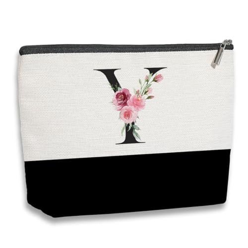 kdxpbpz Make-up-Tasche mit Initialen-Motiv, personalisiertes Geschenk für Frauen, personalisierte Make-up-Tasche, Brautjungfer-Geschenke, Kosmetiktaschen für Frauen, Beige, Y kdxpbpz Make-up-Tasche mit Initialen-Motiv, personalisiertes Geschenk für Frauen, personalisierte Make-up-Tasche, Brautjungfer-Geschenke, Kosmetiktaschen für Frauen, Beige, Y von kdxpbpz