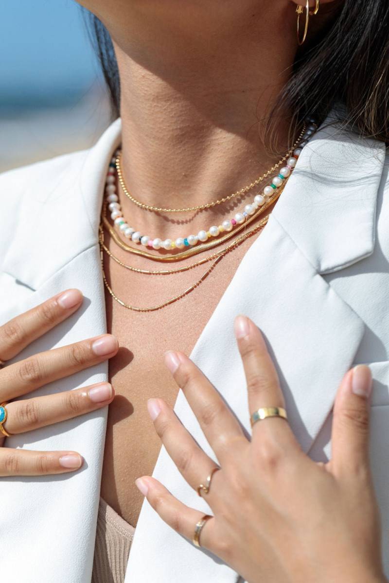 Dot Dash Gold Kettenhalskette - Kaulana von kealohajewelry