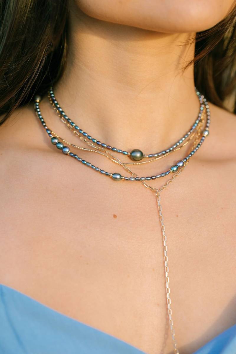 Gold Pfau Perle Perlenkette - Hiwahiwa von kealohajewelry