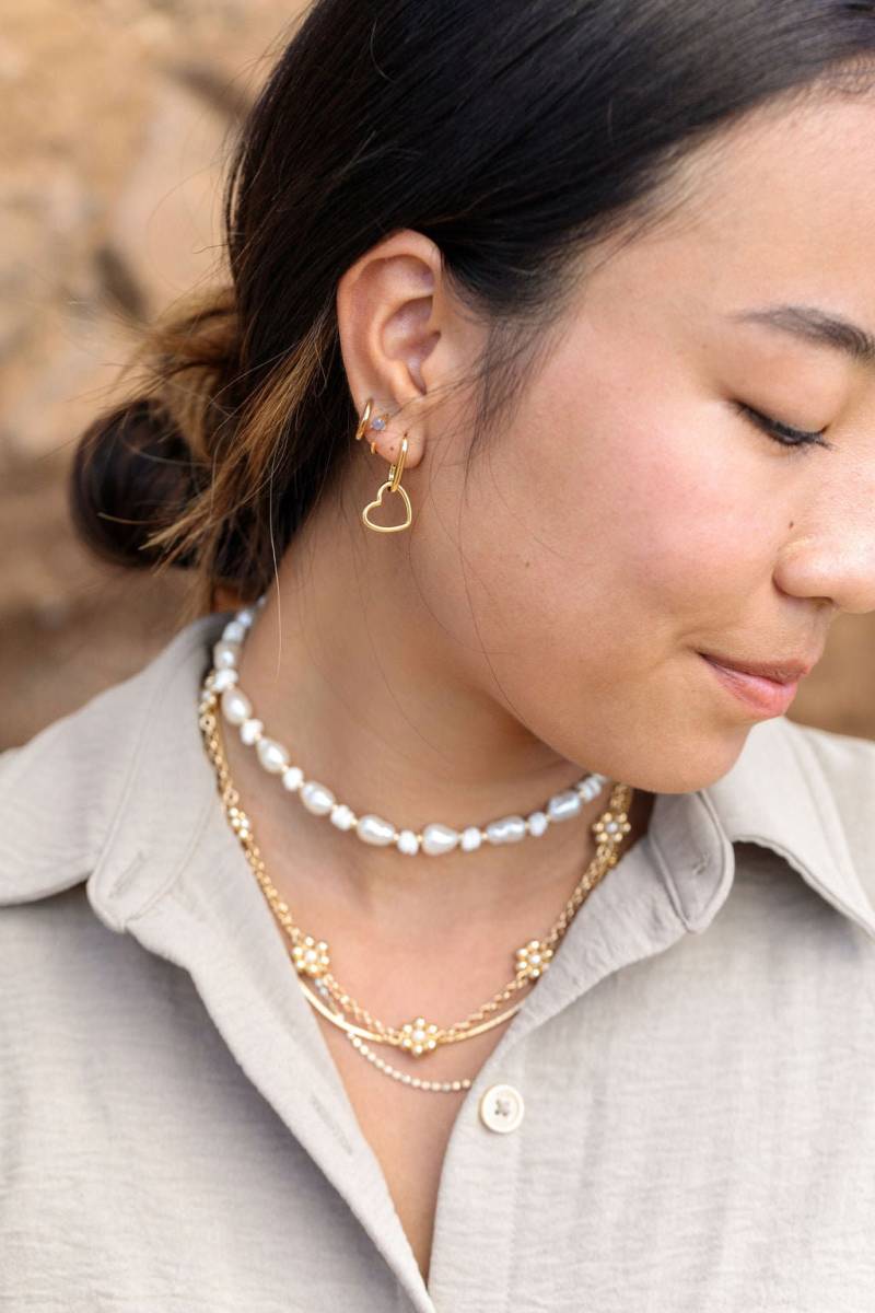 Längliche Baumelnde Huggie Hoop Ohrringe - Pu'uwai von kealohajewelry