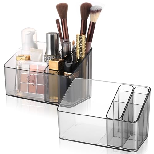 2 STK Make Up Organizer Schminktisch Organizers, Pinselhalter, Makeup Organizers, Klarer Kosmetik Aufbewahrungsbox für Skincare Make Up Pinsel Schmink Skin Care Organizer Box, mit beweglichem Koffer 2 STK Make Up Organizer Schminktisch Organizers, Pinselhalter, Makeup Organizers, Klarer Kosmetik Aufbewahrungsbox für Skincare Make Up Pinsel Schmink Skin Care Organizer Box, mit beweglichem Koffer von kebitedamai