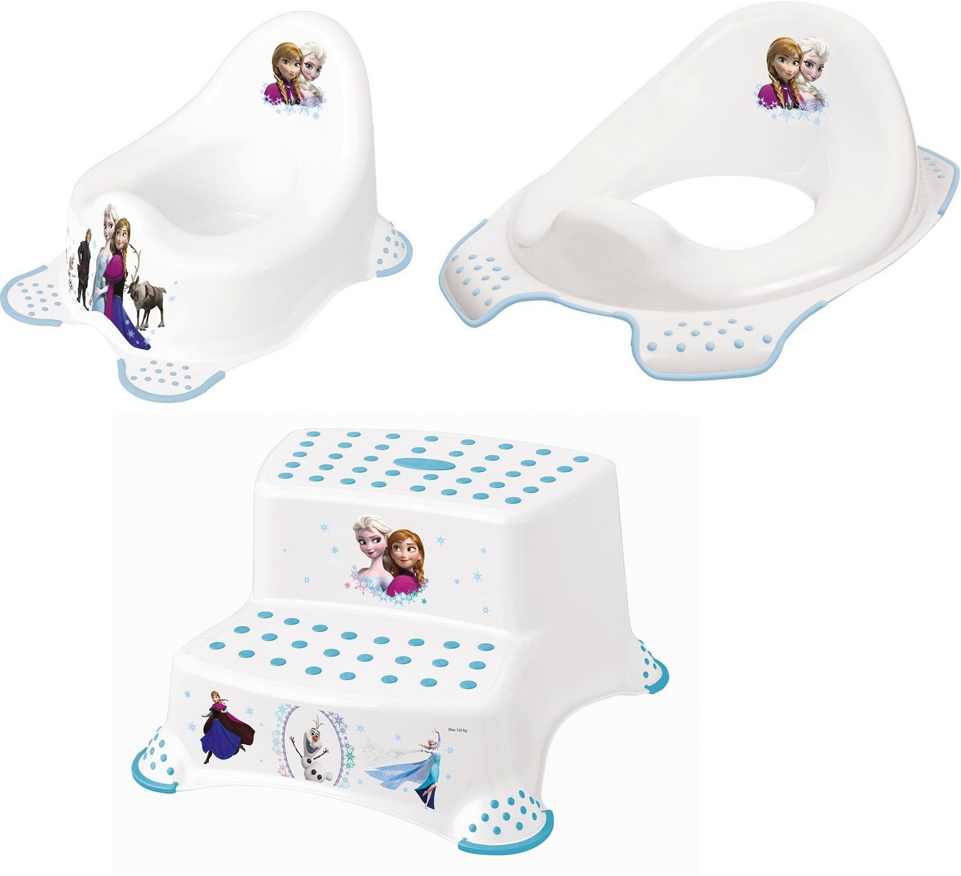 keeeper Töpfchen Frozen, (Set, 3-tlg), Kinderpflege-Set - Töpfchen, Toilettensitz und Tritthocker von keeeper