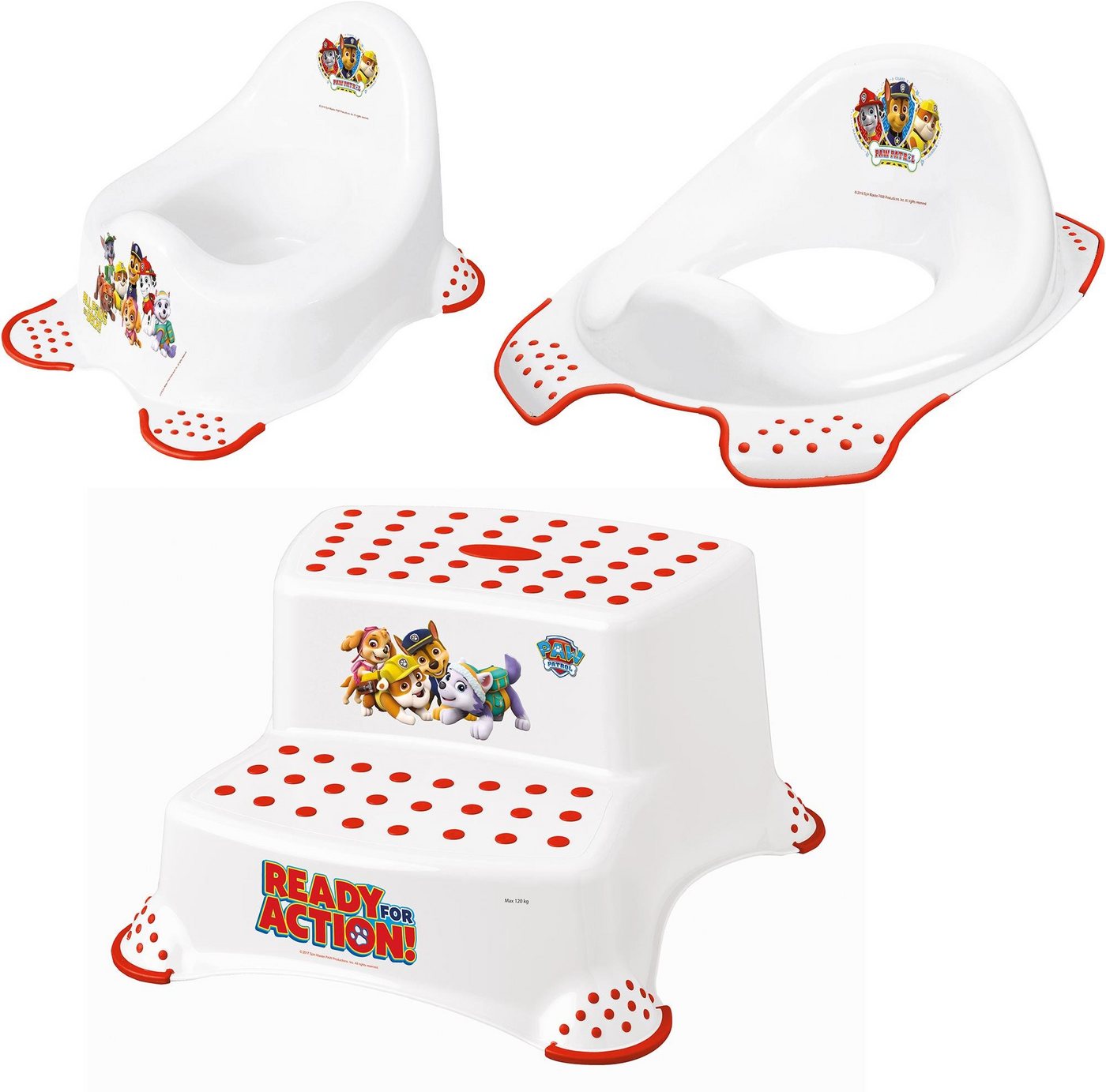 keeeper Töpfchen PAW Patrol, (Set, 3-tlg), Kinderpflege-Set - Töpfchen, Toilettensitz und Tritthocker von keeeper