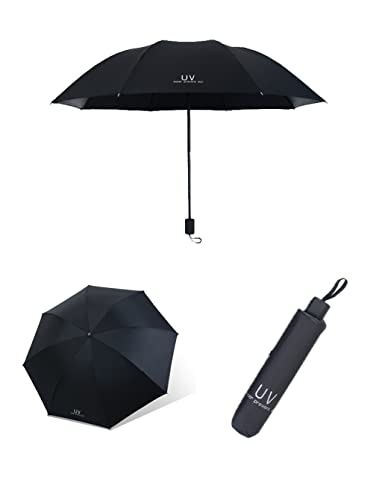 Regenschirm Taschenschirm Mini Kleiner Schirm Umbrella Schirmtasche Kinderschirm Kompakt Faltender 99% Freien UV Schutz Sonne Regen Windfest Leicht Sturmfest für Erwachsene Mädchen Herren Damen von keegoo