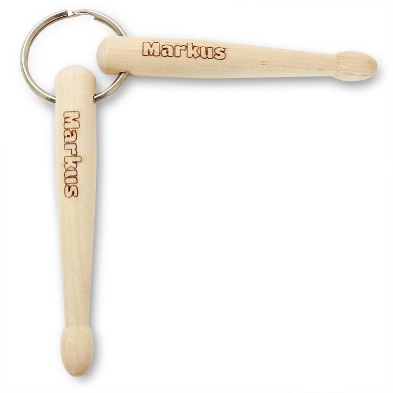 Keepdrum Personalisierter Schlüsselanhänger Mini-Schlagzeugstöcke von keepdrum