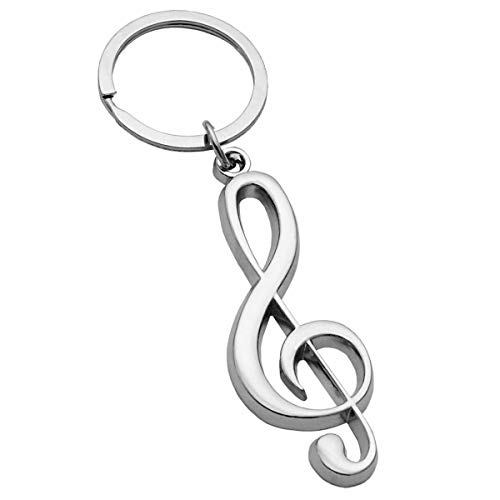 keepdrum Violinschlüssel Schlüsselanhänger Notenschlüssel Keyring silberfarben von keepdrum