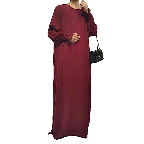 Abaya für Frauen Abaya Muslim Damen gebetskleidung für Frauen locker muslimische Kleider Damen Hijab Kleid arabische Kleidung Damen islamische Kleidung Damen(ohne Hijab) von keephen