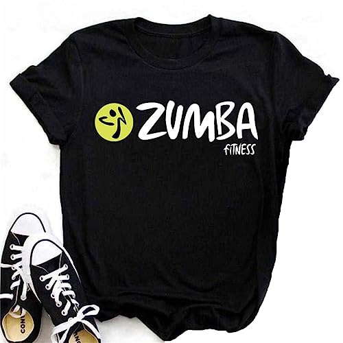 Damen Casual Top Grafik Kurzarm Sommer Sportliches T-Shirt Rundhalsausschnitt für Zumba Dance Fitness Training Damen Casual Top Grafik Kurzarm Sommer Sportliches T-Shirt Rundhalsausschnitt für Zumba Dance Fitness Training von keephen