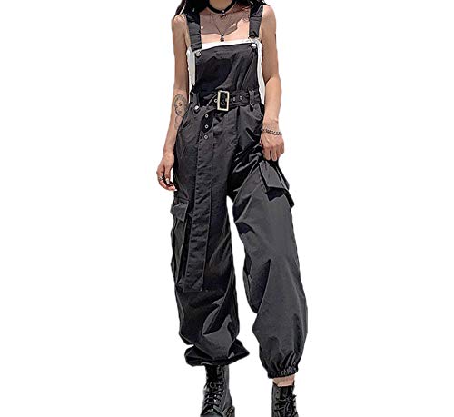 Frauen Street Style Hip Hop Jumpsuit Mode Hohe Taille Loose Overalls Jumpsuit von keephen