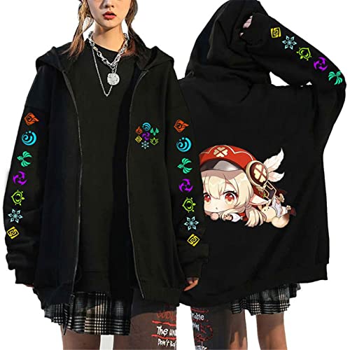 Genshin Impact Zipper Hoodie Männer Frauen Hooded Streetwear Harajuku Japanisch Anime Spiel Xiao/Kaedehara Kazuha Grafik Zipper Sweatshirt Mode Jacke Mantel von keephen