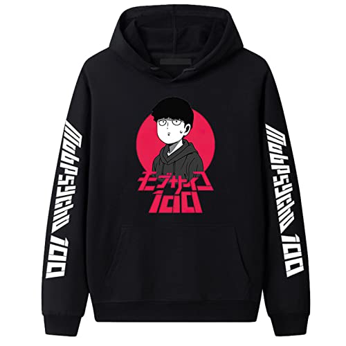 Mob Psycho 100 Hoodie Anime Kageyama Shigeo Cosplay Kostüm bedruckter Pullover Langarm Kapuzen-Sweatshirt Manga Pullover Tops für Damen Herren von keephen