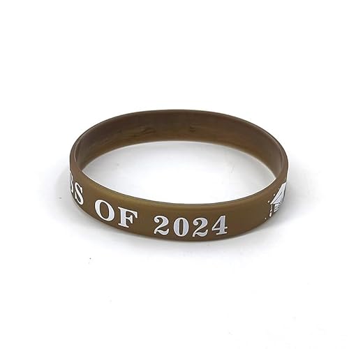 keephen 10 Stück Klasse von 2024 Silikonarmband Abschlussfeier Armband 2024 Abschlussarmband für Lehrer Schüler, Abschlussfeier Zubehör von keephen