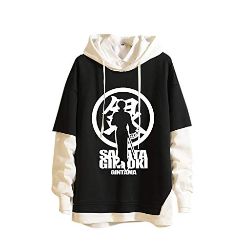 keephen Anime Gintama Langarm Fake Zwei Kapuzenpullover Sakata Gintoki Pullover Paar Sweatshirts Sadaharu just we Elizabeth von keephen