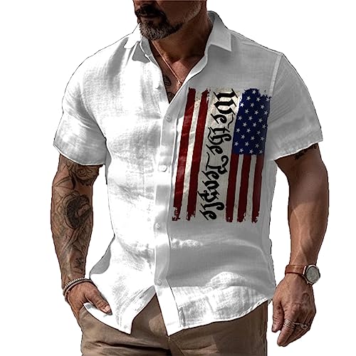 keephen Herren Revers Kurzarm Hemd América Flagge 3D Digitaldruck Button Down Hemd Lose Casual Business Hemd Strand Tops keephen Herren Revers Kurzarm Hemd América Flagge 3D Digitaldruck Button Down Hemd Lose Casual Business Hemd Strand Tops von keephen