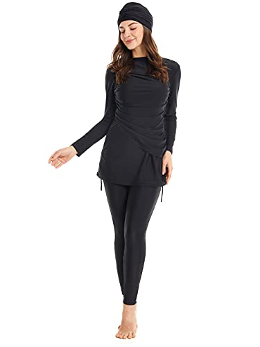 keephen Muslimische Bademode 3-teiliges Set Naher Osten Modest Full Coverage Plus Size Beachwear Badeanzug Arab Burkini für Frauen von keephen