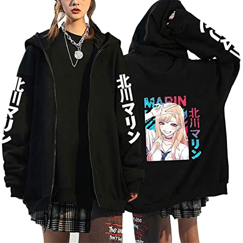 keephen My Dress-Up Darling Anime Reißverschluss Hoodie Sweatshirt für Damen Herren Übergroße Kapuzen Sweatshirt Jacke von keephen