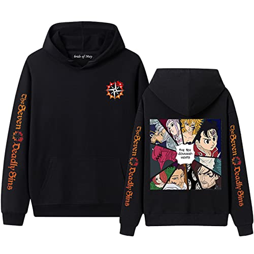 keephen The Seven Deadly Sins Hoodie für Unisex Meliodas Cosplay Kostüm Bedrucktes Langarm-Sweatshirt Pullover Jacke Harajuku Trainingsanzug von keephen