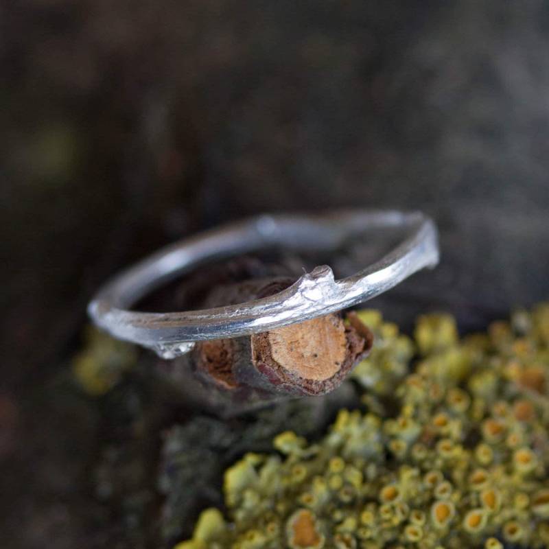 Zweigring - Feiner Silberner Astring, Natur Inspiriert von keepityours