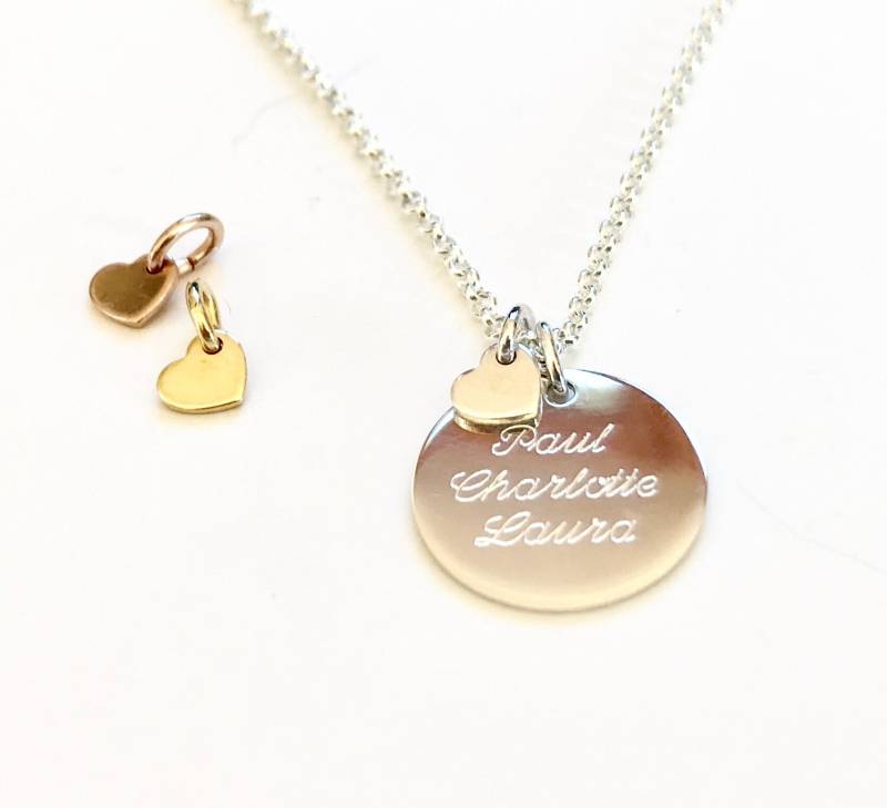 Famlilienkette - Halskette Silberkette Initialien Silber Personalisiert Gravur Namenskette Mit von keepmeinmindshop