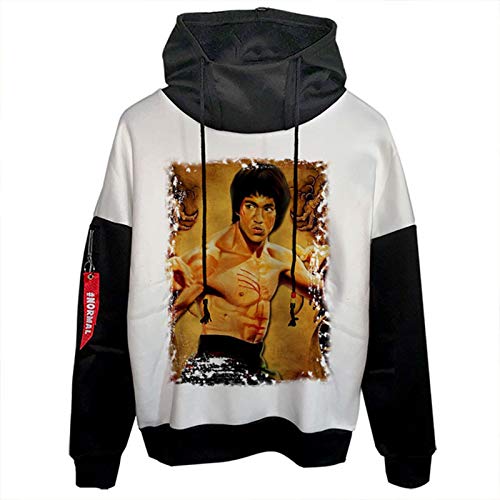 Li Xiaolong Dragon Hoodie Chinesischer Kung Fu Superstar Li Xiaolong Dragon Fleece Kapuzenpullover Mode Harajuku Hip-Hop Hoodies von keepmore