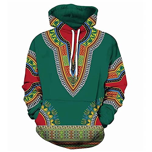 Herren Hoodies African Dashiki 3D Print Fashion 3D Digital Print Retro Langarm Pullover Hoodie von keepmore