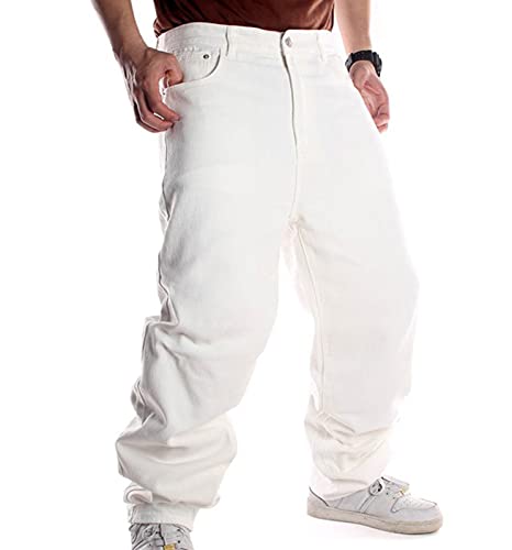 Herren Skateboard Jeans einfarbig Baggy Hip Hop Jeas von keepmore