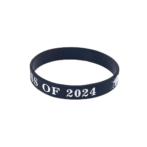 keepmore 10 Stück Klasse von 2024 Armband Abschlussarmband Abschlussfeier bevorzugt Silikonarmbänder Armbänder für Absolventen Schüler High School College Abschlussfeier begünstigt Vorräte von keepmore