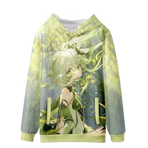 keepmore Anime Genshin Impact Pullover Hoodie Unisex Nahida Cosplay Game Hoodies Herren Mode Lässig Kapuzenpullover Oberbekleidung mit Tasche von keepmore