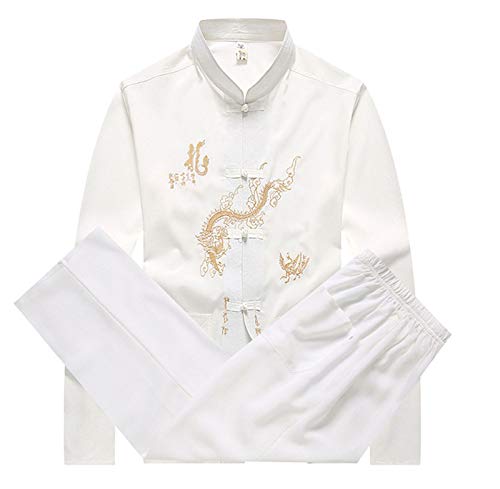 Chinesisch Kleidung Tang Anzug - Traditionell China Ancient Kostüm Kampfkunst Tangzhuang Kung Fu Lange Ärmel/Kurzarm Jacke Anzug Hemd Outfit Uniform für Herren von keepmore
