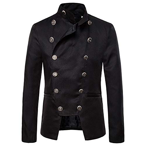 Herren Kurzen Mantel Männer Zweireiher Blazer Elegant Stehkragen Winter Anzugjacke Uniform Kostüm Mantel Uniformkleid von keepmore