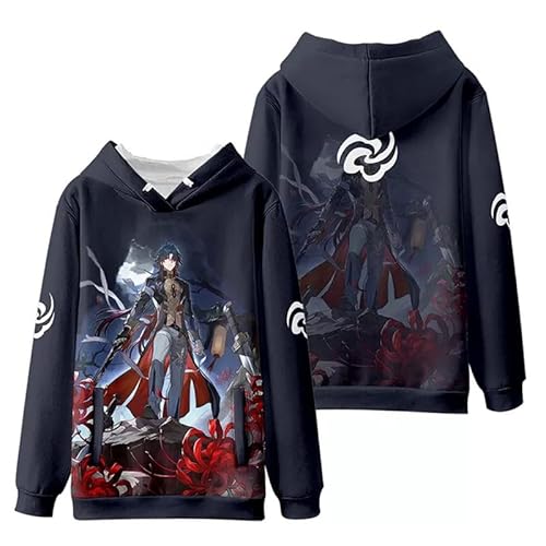 keepmore Honkai: Star Rail Blade Unisex Kapuze Herren Pulli Oberteile Damen Mode Anime Yingxing Cosplay Rundhals Sweatshirt Outwear Jacke für Erwachsene Jugend von keepmore