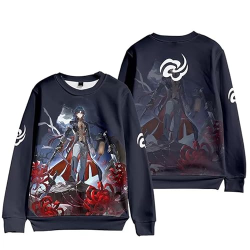 keepmore Honkai: Star Rail Blade Unisex Kapuze Herren Pulli Oberteile Damen Mode Anime Yingxing Cosplay Rundhals Sweatshirt Outwear Jacke für Erwachsene Jugend von keepmore
