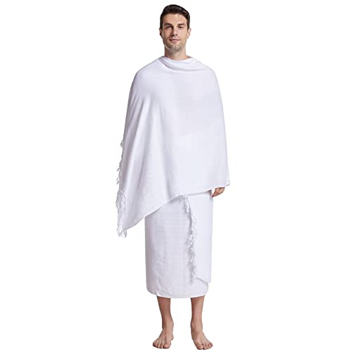 keepmore Ihram Pilger Handtuch für muslimische arabische Mekka Hajj Kleidung Männer Jungen islamischen Ramadan Gebet Anbetung Kostüm Schal Jubba Thobe von keepmore