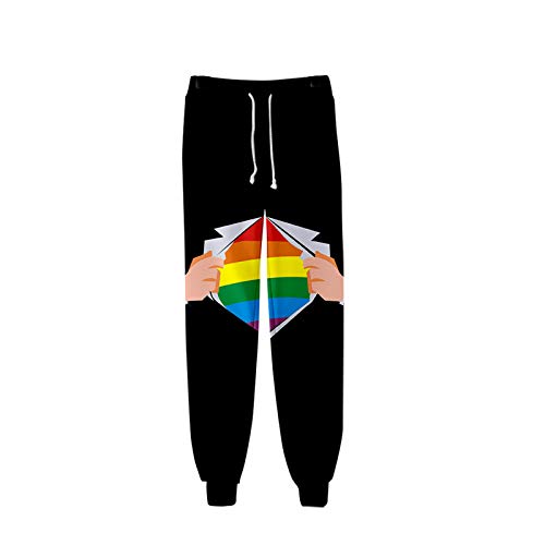 keepmore LGBT Ich Bin stolz auf Dich Homosexuell Lesben Haremshose Regenbogen Jogginghose Love is Love Pride Month Lässig Hosen von keepmore