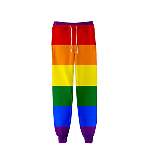 keepmore LGBT Ich Bin stolz auf Dich Homosexuell Lesben Haremshose Regenbogen Jogginghose Love is Love Pride Month Lässig Hosen von keepmore