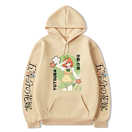 keepmore The Quintessential Quintuplets Hoodie Anime Cosplay Kostüm Nakano Yotsuba Hoodies Kordelzug Pullover Langarm Kapuzenpulli für Damen Herren von keepmore