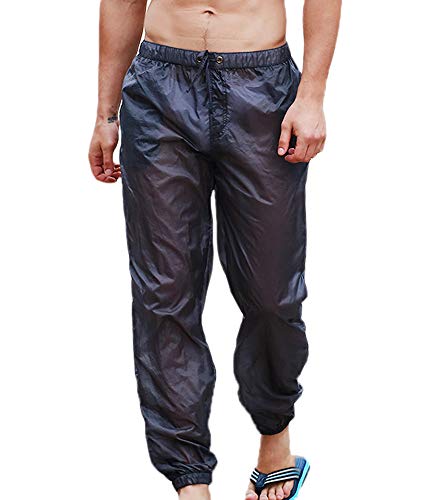 keepmore Transparente Hose Strandhose Strand Sonnenschutzhose Freizeithose Männer von keepmore