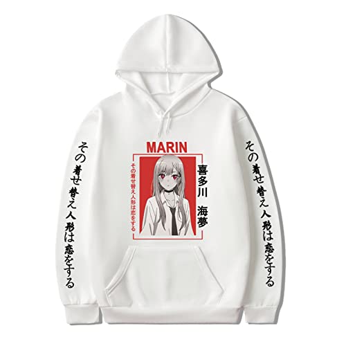 keepmore Unisex Anime My Dress Up Darling Casual Hoodies Marin Kitagawa Langarm Pullover Sweatshirt für Erwachsene Teenager Tops von keepmore