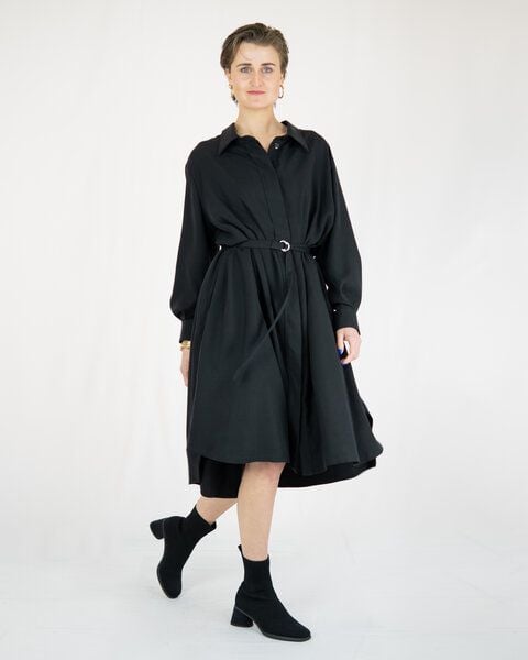 keijn Hemdkleid VASYA - Hemdkleid aus Twill-Tencel mit verdeckter Knopfleiste und schmalem Gürtel von keijn